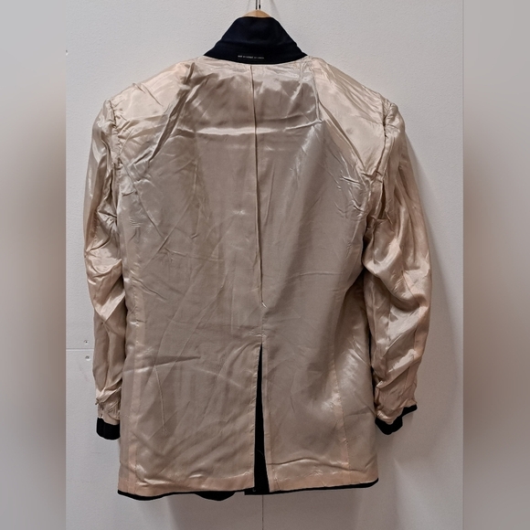 Vintage 80s Men's Sport Coat Jacket Canvas Navy Gold Buttons 2-Btn Canada Sz 40R - Picture 12 of 12